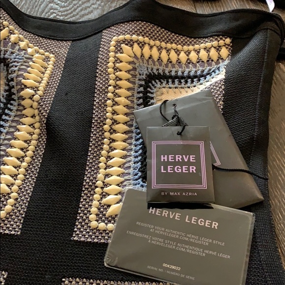 Herve Leger  beaded cocktail dress - Picture 8 of 8